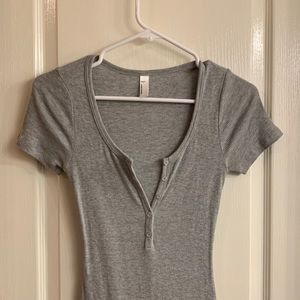 American Apparel Gray Cotton Dress